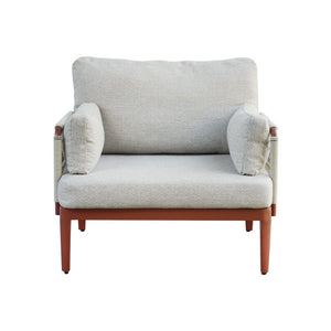 Salotto Bandol In Alluminio Rosso + Corda Beige Moia