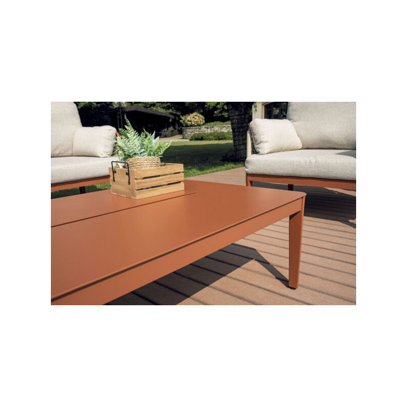 Salotto Bandol In Alluminio Rosso + Corda Beige Moia