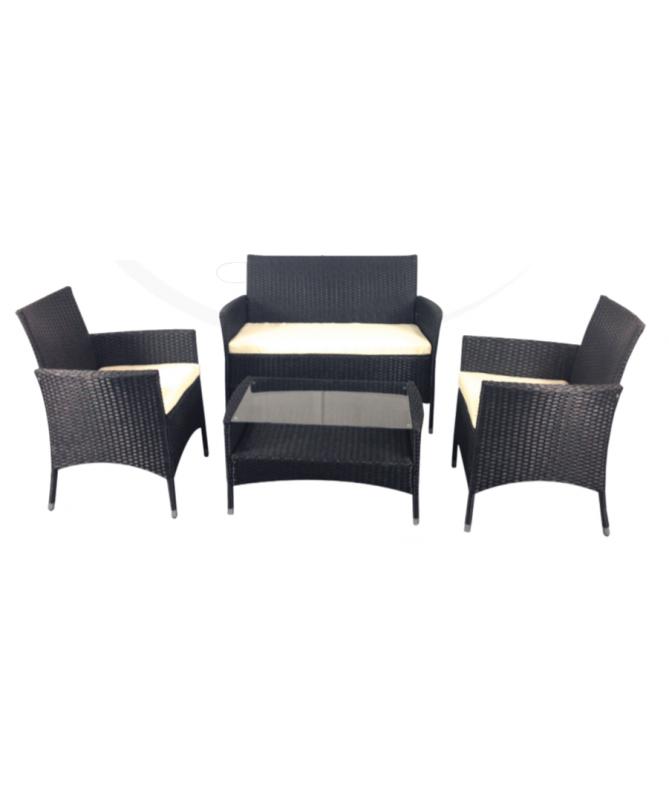 Salotto da GIARDINO set Capri 4 pezzi con cuscini