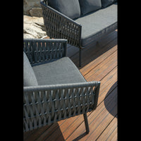 Salotto Fregene In Alluminio Antracite E Corda Spessa Moia