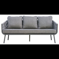 Salotto Fregene In Alluminio Antracite E Corda Spessa Moia