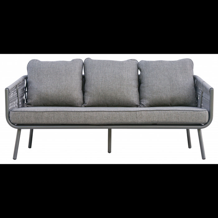 Salotto Fregene In Alluminio Antracite E Corda Spessa Moia