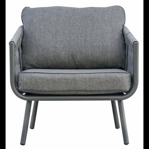 Salotto Fregene In Alluminio Antracite E Corda Spessa Moia