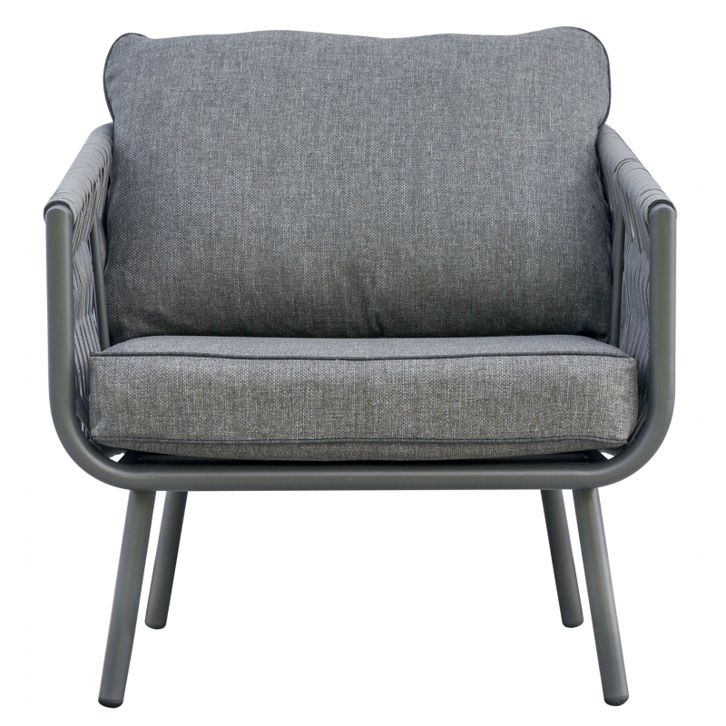 Salotto Fregene In Alluminio Antracite E Corda Spessa Moia