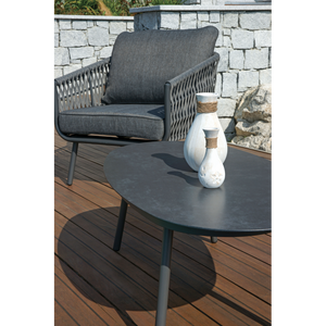 Salotto Fregene In Alluminio Antracite E Corda Spessa Moia