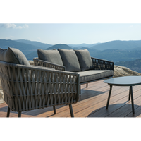 Salotto Fregene In Alluminio Antracite E Corda Spessa Moia