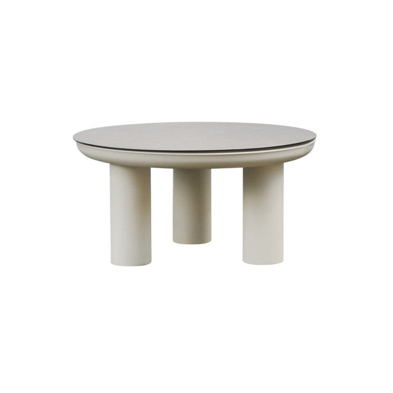 Salotto Port Grimaud In Alluminio Bianco + Imbottitura Grigia Moia