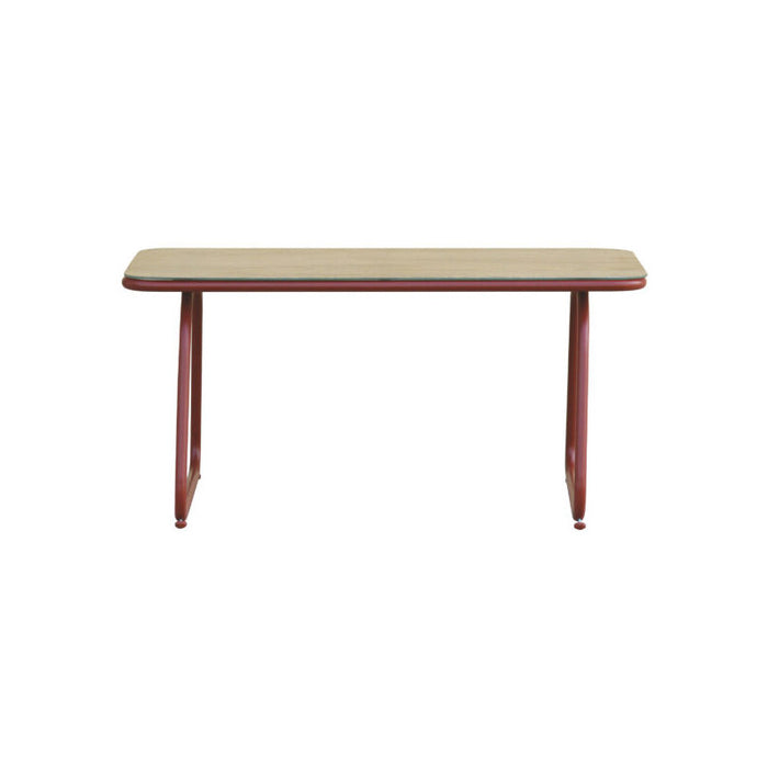 Salotto Tinos In Ferro Rosso E Textilene + Cuscino Ecru' Moia