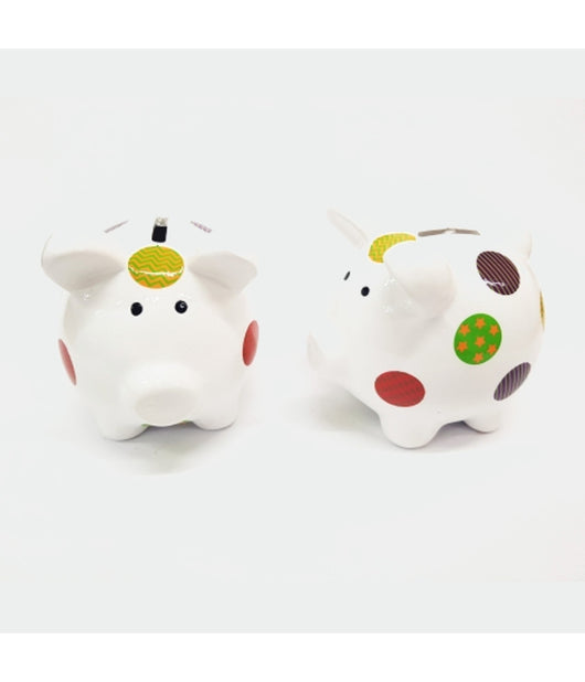 Salvadanaio Maialino Maiale In Ceramica Per Monete Decorazione Classica Regalo         