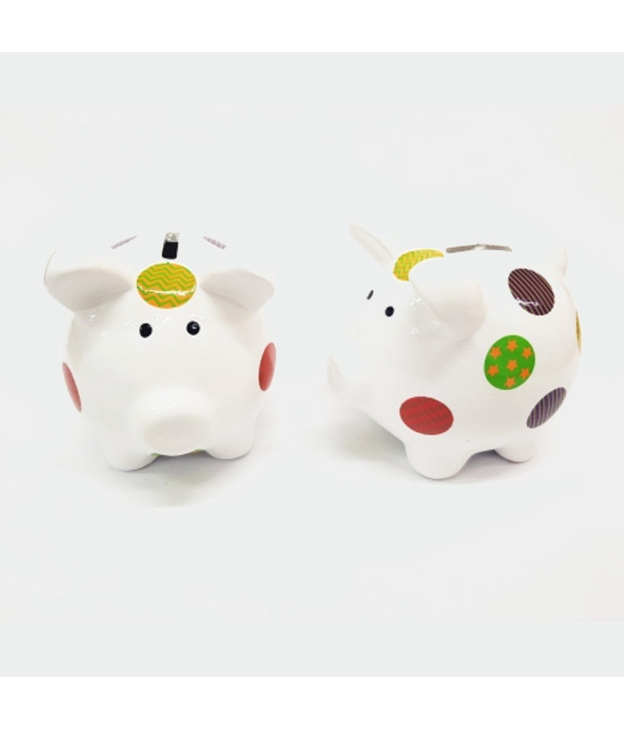 Salvadanaio Maialino Maiale In Ceramica Per Monete Decorazione Classica Regalo         