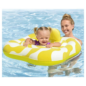 Trade Shop - Salvagente A Mutandina Quadrato Gonfiabile Swim Safe Comfort Plush Giallo 79x79cm 32298 -