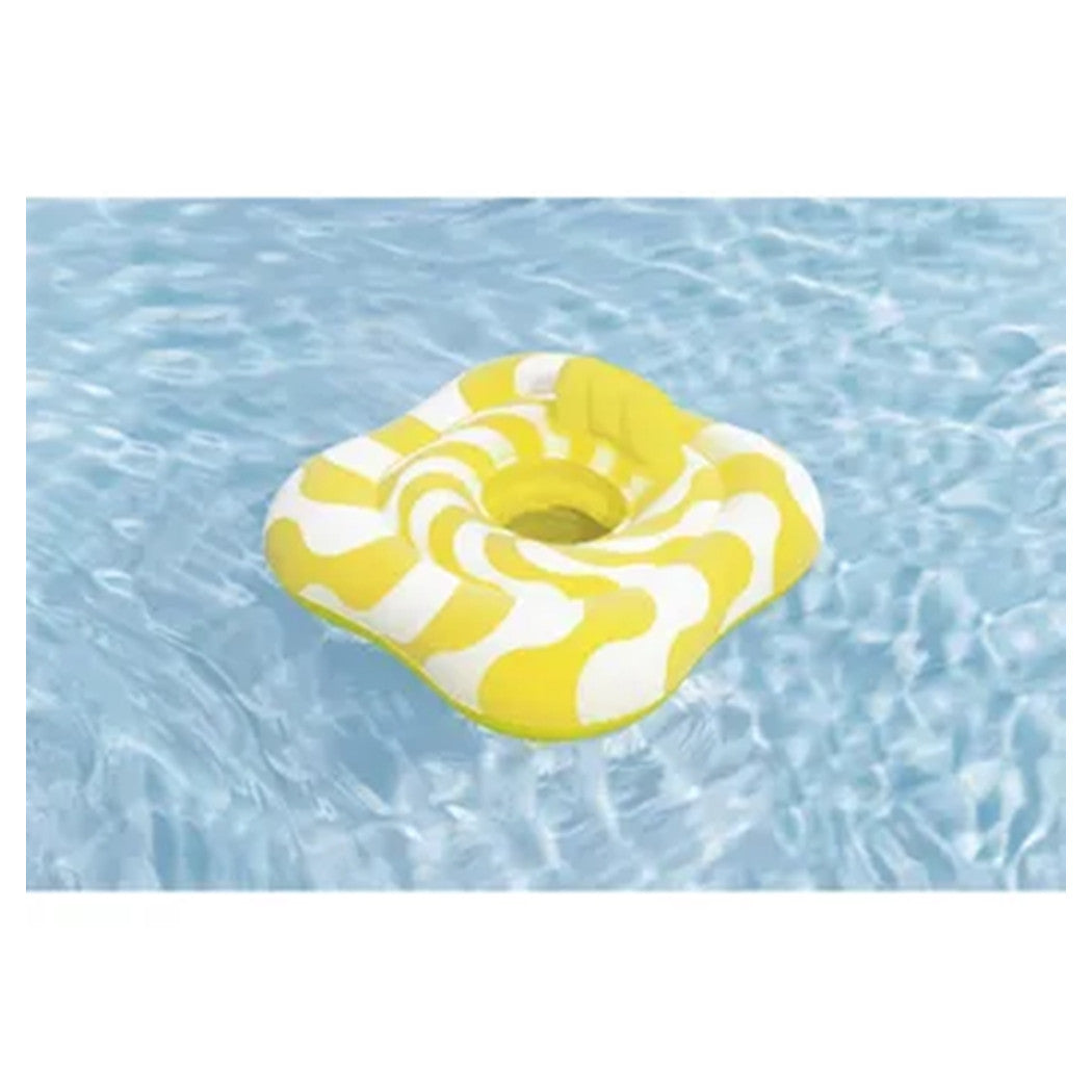 Trade Shop - Salvagente A Mutandina Quadrato Gonfiabile Swim Safe Comfort Plush Giallo 79x79cm 32298 -