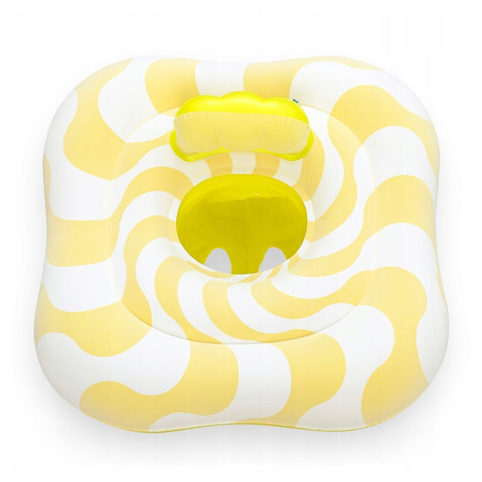 Trade Shop - Salvagente A Mutandina Quadrato Gonfiabile Swim Safe Comfort Plush Giallo 79x79cm 32298 -