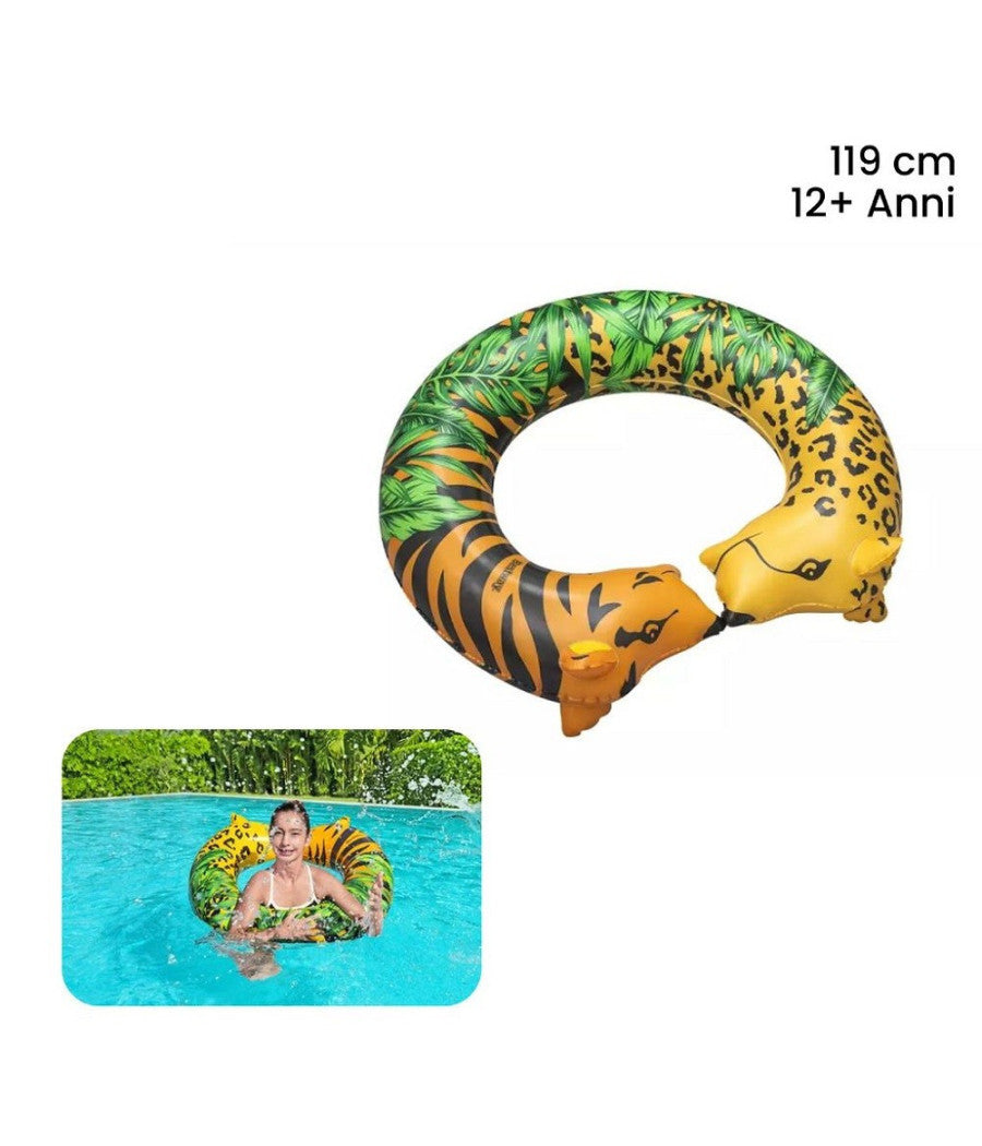 Trade Shop - Salvagente Aperto Fashion Jungle Dream 119cm Estate Spiaggia Lago Piscina 36360 -