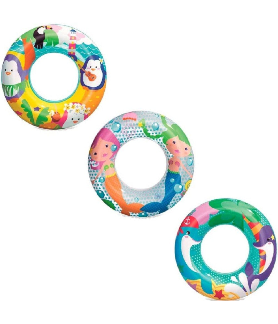 Salvagente Avventure Marine Gonfiabile 51cm Piscina Bambini Estate 36113 3colori         