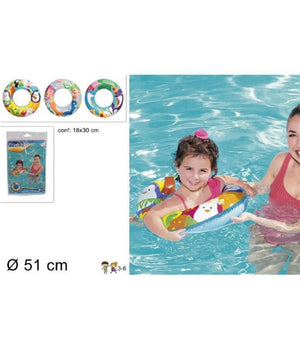 Salvagente Avventure Marine Gonfiabile 51cm Piscina Bambini Estate 36113 3colori         