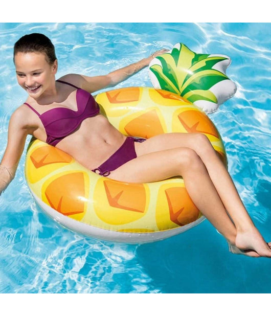 Salvagente Ciambella Gonfiabile Ananas 117 X 86 Cm Mare Piscina Spiaggia         