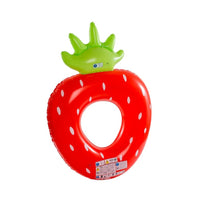 Trade Shop - Salvagente Ciambella Gonfiabile Anello Forma Di Fragola 76x101cm Mare Piscina 016099 -