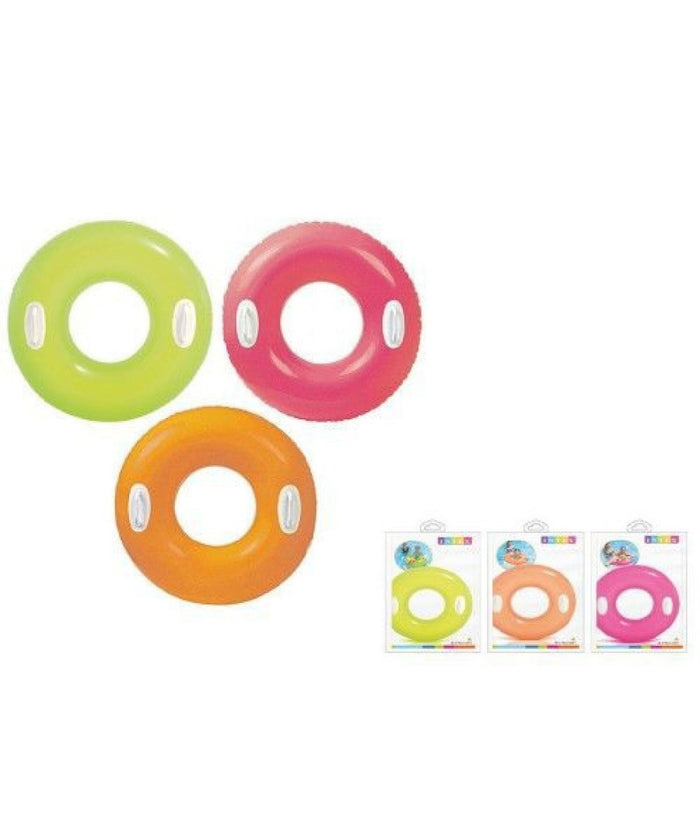 Salvagente Ciambella Gonfiabile Con Maniglie Mare Piscina 76cm Vari Colori 59258         