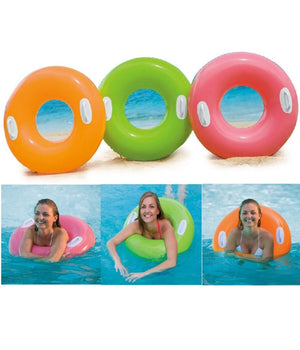Salvagente Ciambella Gonfiabile Con Maniglie Mare Piscina 76cm Vari Colori 59258         