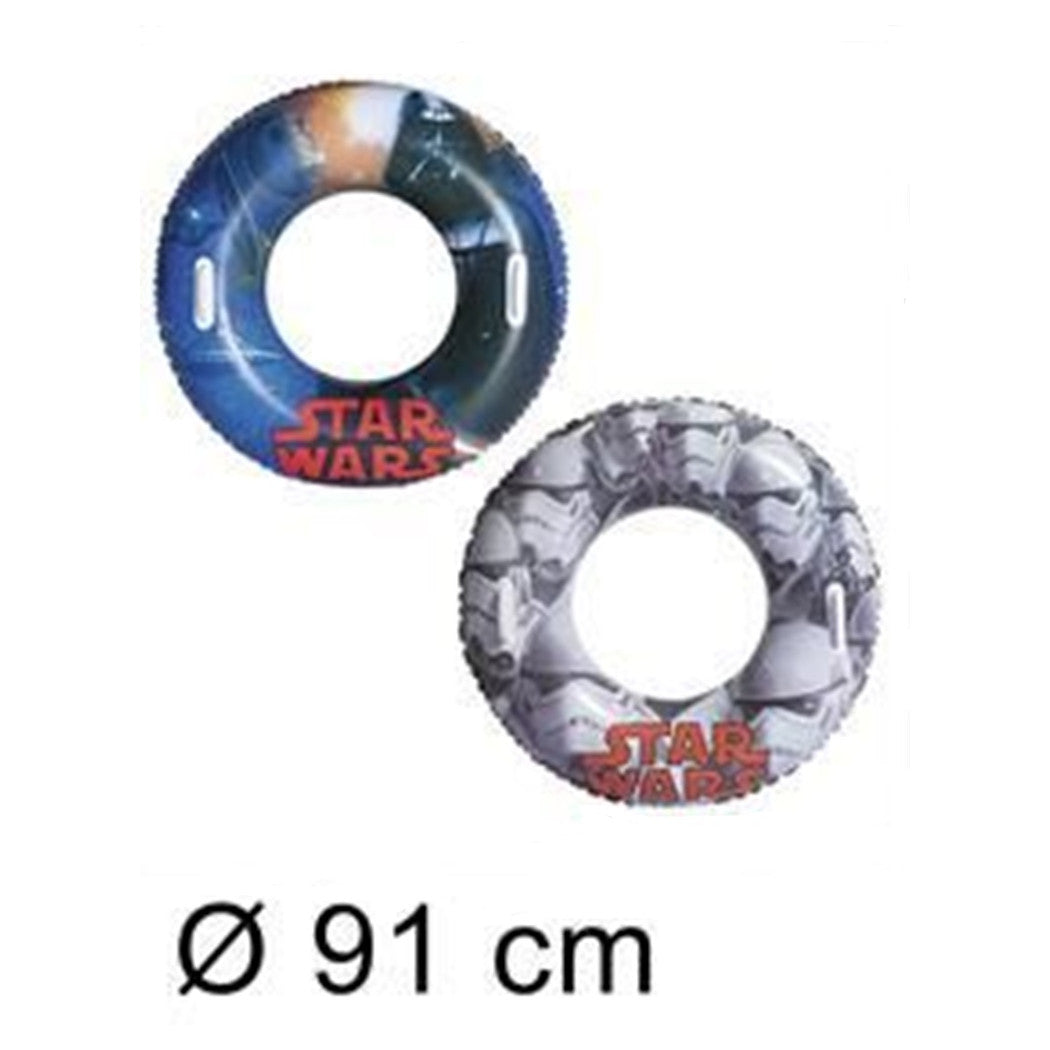 Trade Shop - Salvagente Ciambella Gonfiabile Con Maniglie Star Wars 91cm Per Mare Piscina 019952 -