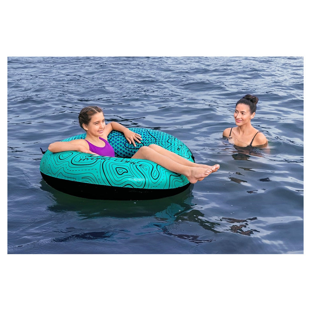 Trade Shop - Salvagente Ciambella Gonfiabile Con Motivi Ondulati Breeze Rider 106x106x27cm 36401 -