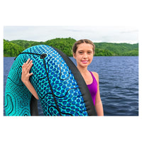 Trade Shop - Salvagente Ciambella Gonfiabile Con Motivi Ondulati Breeze Rider 106x106x27cm 36401 -