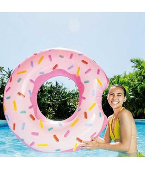 Salvagente Ciambella Gonfiabile Stampa Donuts Mangiucchiata 107 Cm Mare Piscina         