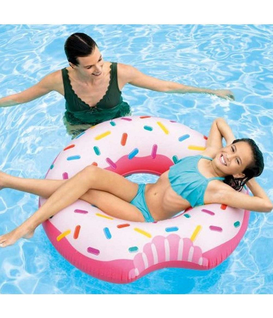 Salvagente Ciambella Gonfiabile Stampa Donuts Mangiucchiata 107 Cm Mare Piscina         