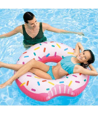 Salvagente Ciambella Gonfiabile Stampa Donuts Mangiucchiata 107 Cm Mare Piscina         