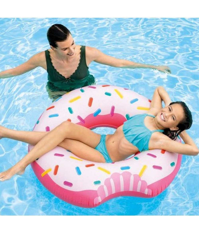 Salvagente Ciambella Gonfiabile Stampa Donuts Mangiucchiata 107 Cm Mare Piscina         
