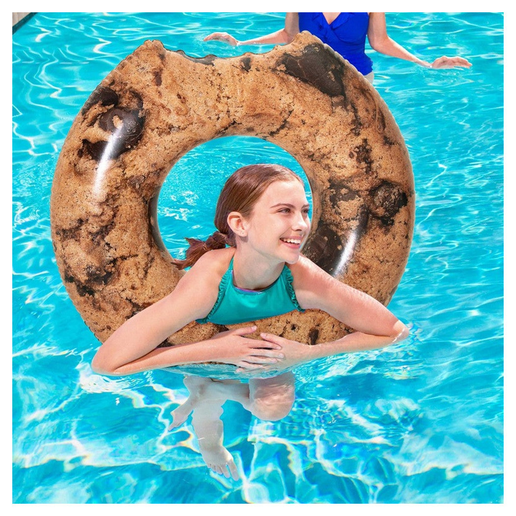 Trade Shop - Salvagente Ciambella Grafica Biscotto Cookie Galleggiante Gonfiabile 107 Cm 016163 -