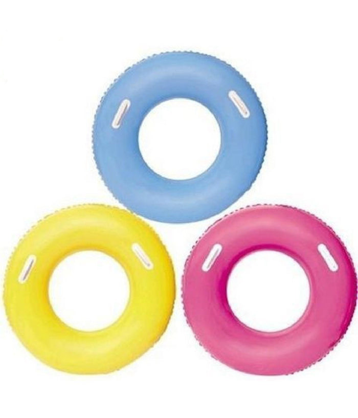 Salvagente Colorato Ciambella Con Maniglie 36084 Per Mare Piscina 91 Cm 3 Colori         