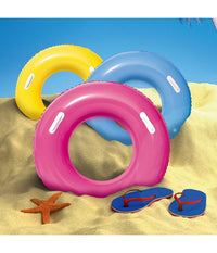 Salvagente Colorato Ciambella Con Maniglie 36084 Per Mare Piscina 91 Cm 3 Colori         