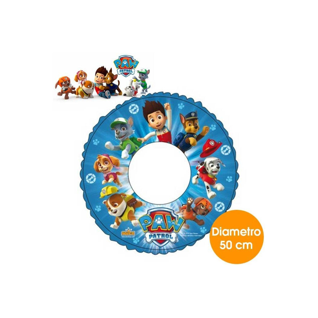 Trade Shop - Salvagente Da Mare O Piscina Bambini Diametro 50 Cm Paw Patrol -
