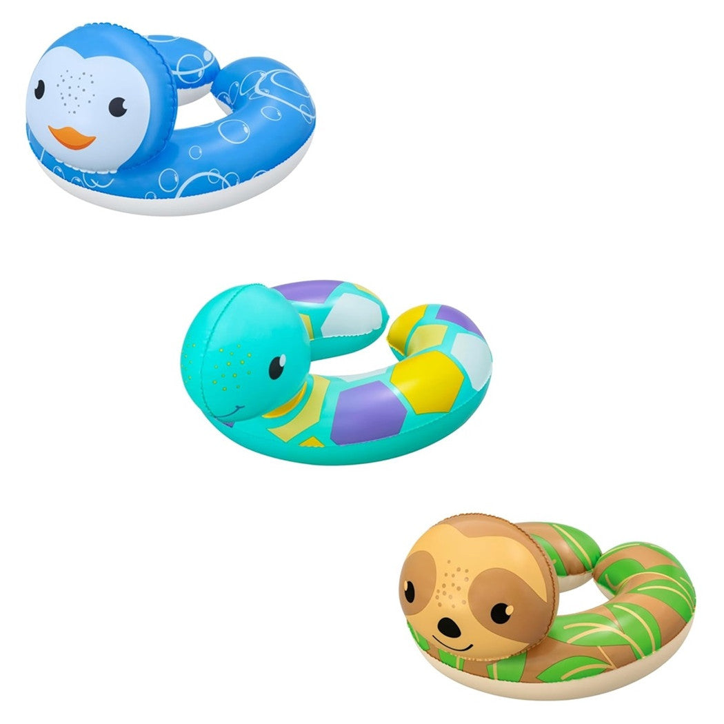 Trade Shop - Salvagente Galleggiante Gonfiabile Con Testa Animali Buffi Per Bambini 3-6 Anni 36405 -