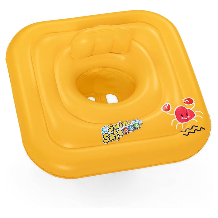 Trade Shop - Salvagente Gonfiabile A Mutandina Quadrato Swim Safe Abc Step A 76 X 76 Cm 32050 -