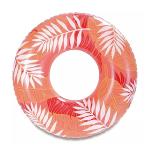 Trade Shop - Salvagente Gonfiabile Anello Galleggiante Piscina Tropicale Rosso Corallo 91cm 017549 -