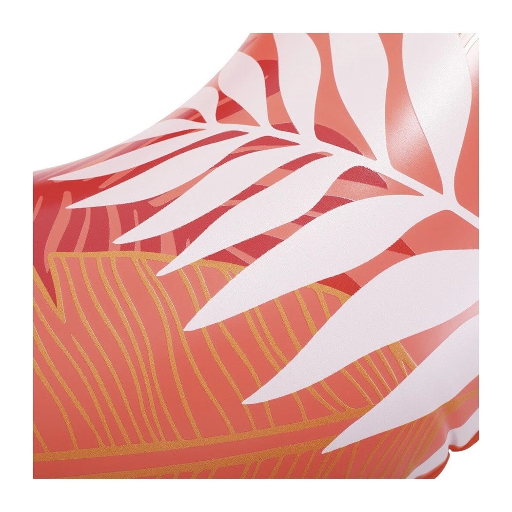 Trade Shop - Salvagente Gonfiabile Anello Galleggiante Piscina Tropicale Rosso Corallo 91cm 017549 -