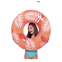 Trade Shop - Salvagente Gonfiabile Anello Galleggiante Piscina Tropicale Rosso Corallo 91cm 017549 -