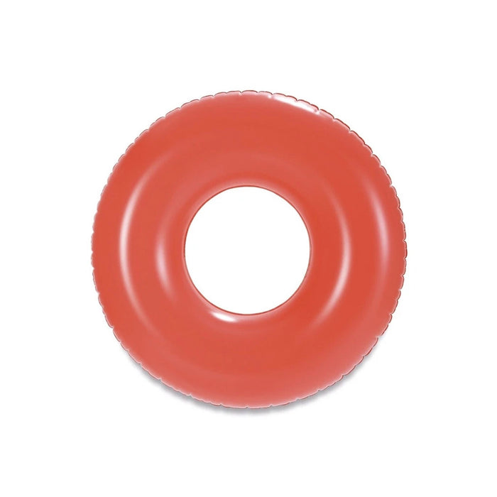 Trade Shop - Salvagente Gonfiabile Anello Galleggiante Piscina Tropicale Rosso Corallo 91cm 017549 -