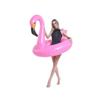 Trade Shop - Salvagente Gonfiabile Ciambella Forma Fenicottero Rosa 116x105x95cm Mare Piscina 016140 -