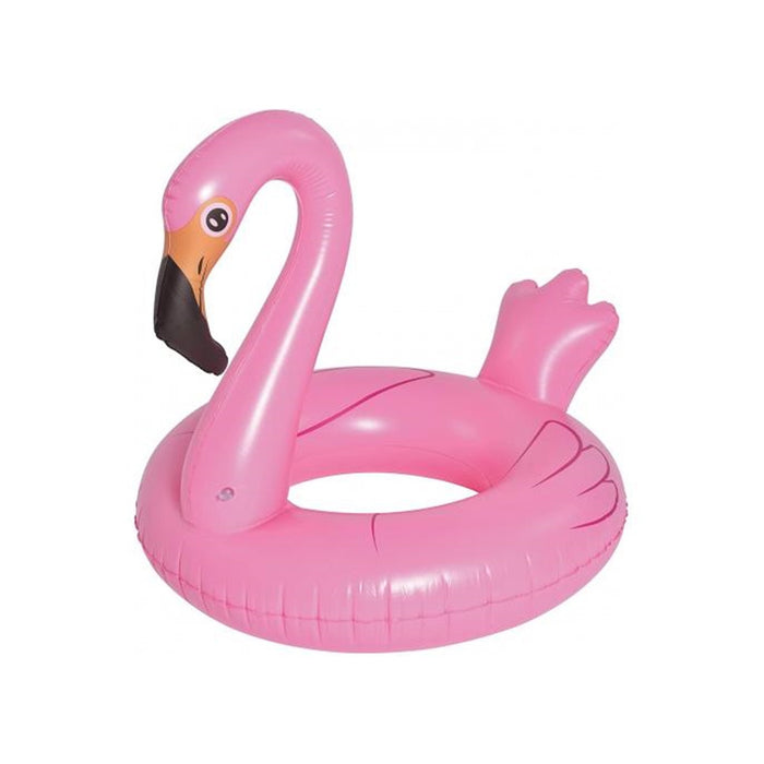 Trade Shop - Salvagente Gonfiabile Ciambella Forma Fenicottero Rosa 116x105x95cm Mare Piscina 016140 -