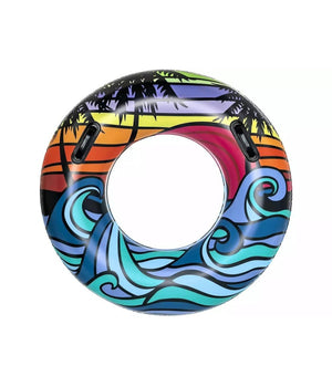 Trade Shop - Salvagente Gonfiabile Con Maniglie Palme Tropicali 91cm 2 Colori Assortiti 36350 -