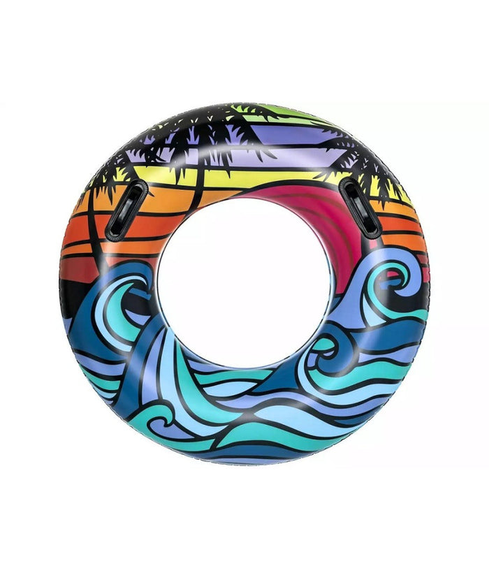 Trade Shop - Salvagente Gonfiabile Con Maniglie Palme Tropicali 91cm 2 Colori Assortiti 36350 -