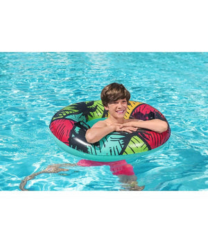 Trade Shop - Salvagente Gonfiabile Con Maniglie Palme Tropicali 91cm 2 Colori Assortiti 36350 -