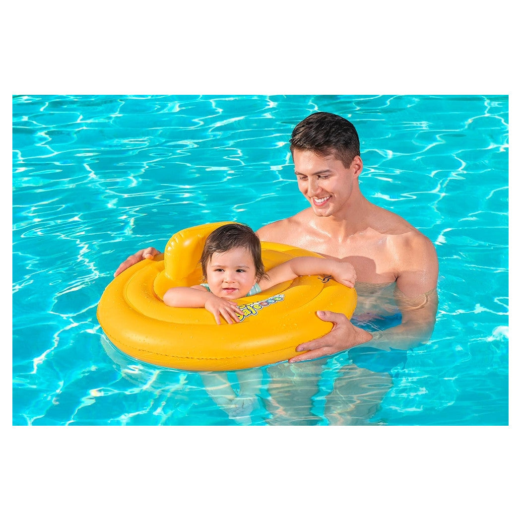 Trade Shop - Salvagente Gonfiabile Galleggiante A Mutantina Per Bambini Rotondo 69cm Swim Safe 32096 -