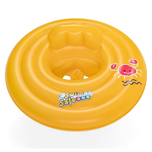 Trade Shop - Salvagente Gonfiabile Galleggiante A Mutantina Per Bambini Rotondo 69cm Swim Safe 32096 -