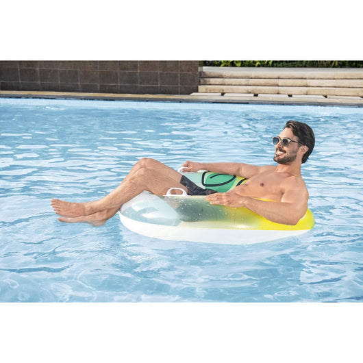 Trade Shop - Salvagente Gonfiabile Galleggiante Grafica Limone Fresh Squeeze Lemon Con Maniglie 36448 -