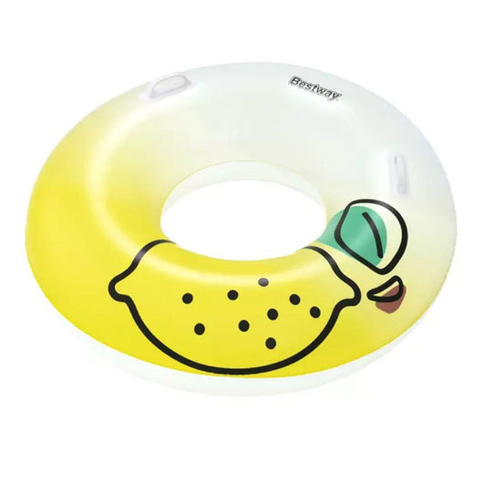 Trade Shop - Salvagente Gonfiabile Galleggiante Grafica Limone Fresh Squeeze Lemon Con Maniglie 36448 -